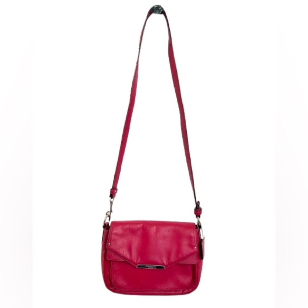 Vintage 90s Coach Taylor Mini Flap Crossbody
Berry Red Leather Silver Hardware - Picture 2 of 8